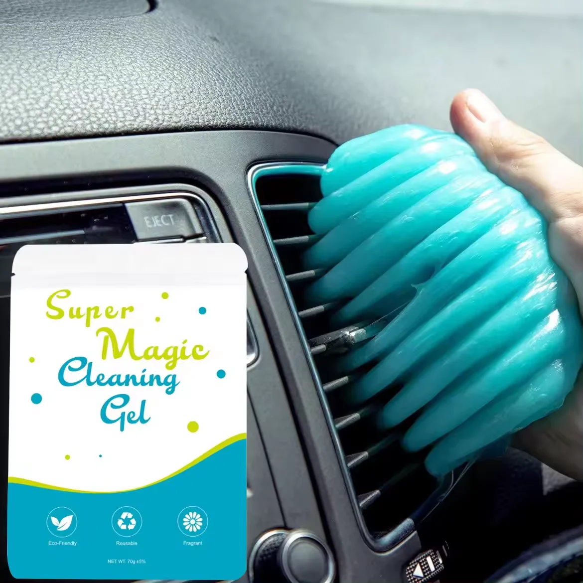 SINOFLY 70g Car Cleaning Pad Car Interior Clean Tool Glue Powder Cleaner Gel For Interior Clean Tool Wash Mud