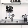 1pc, Wall Two Horse Head Metal Key Hanger, Multi-Purpose Clothes Bag Key Hook, Decorative Living Room Wall Hook, Metal Wall 5