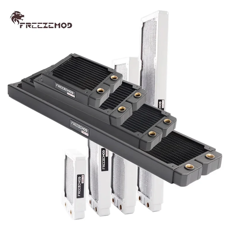 Dissipador de Água de Cobre Radiador do pc Branco Opcional e Preto 14 Canais 29 mm Grosso 120 mm 240 mm 360 mm 480 mm