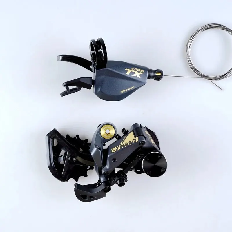 Bike Derailleur Rear Derailleur Bicycle Shift Lever 1x12 Speed Two Way Release Carbon Shifter + Stabilize Damping Carbon Rear Derailleur 12s