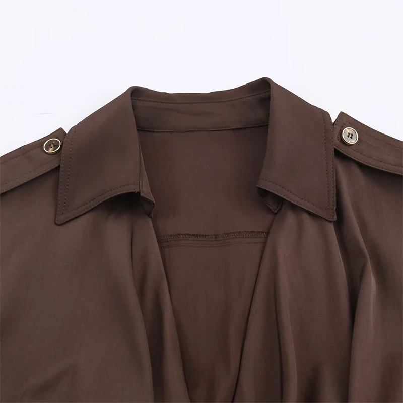 2025 Chic Women Dress Vintage Fashion With Belt Ruched Long Dresses for Women Long Sleeve V Neck Elegant Party Dresses