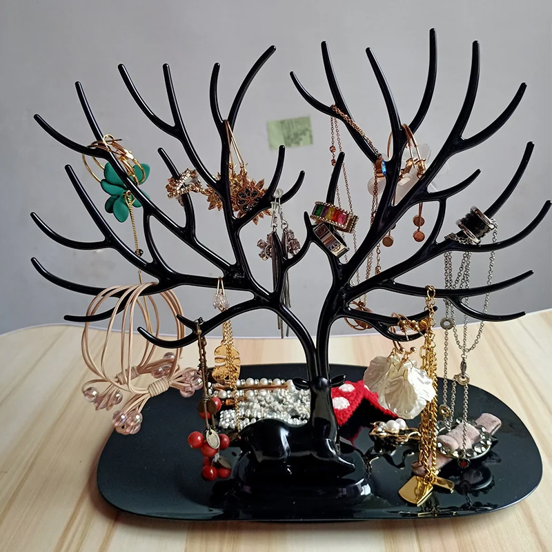 Necklaces Ring Earrings Pendant Bracelet Jewelry Display Stand Deer Tray Tree Storage Racks Organizer Holder Make Up Decoration