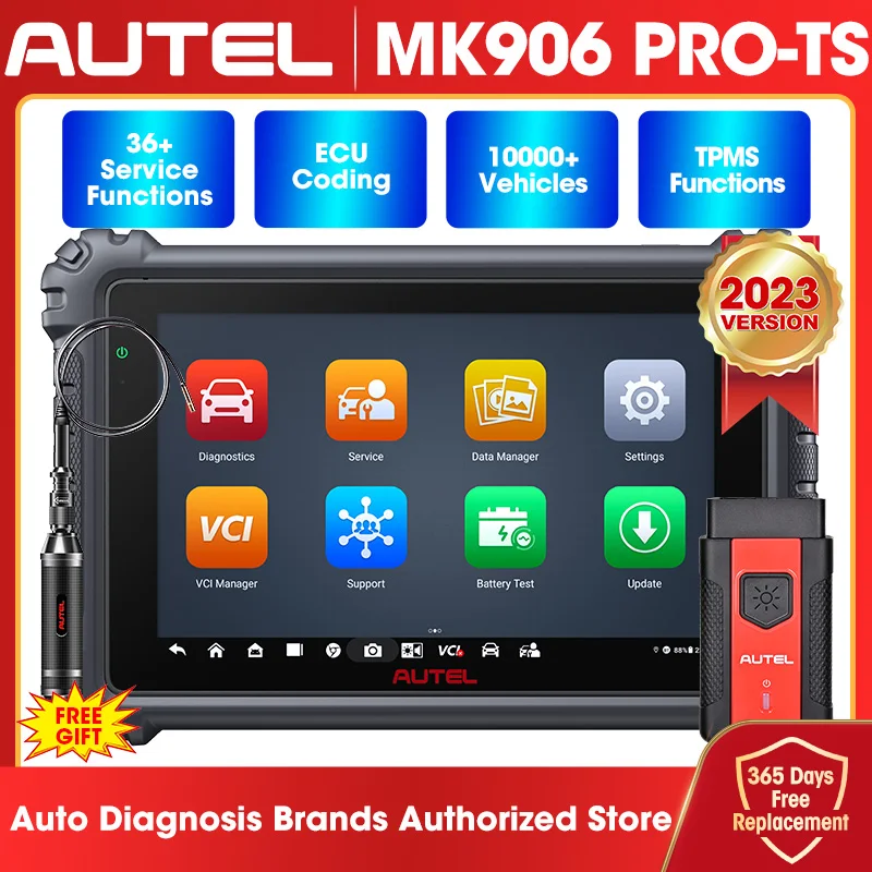 Diagnosi Auto Autel Maxicom Mk906 Pro-Ts Completo Tpms Scanner Diagnostico Automatico Strumento Di Codifica Chiave Aggiornamento Ms906Bt/Ms906Ts