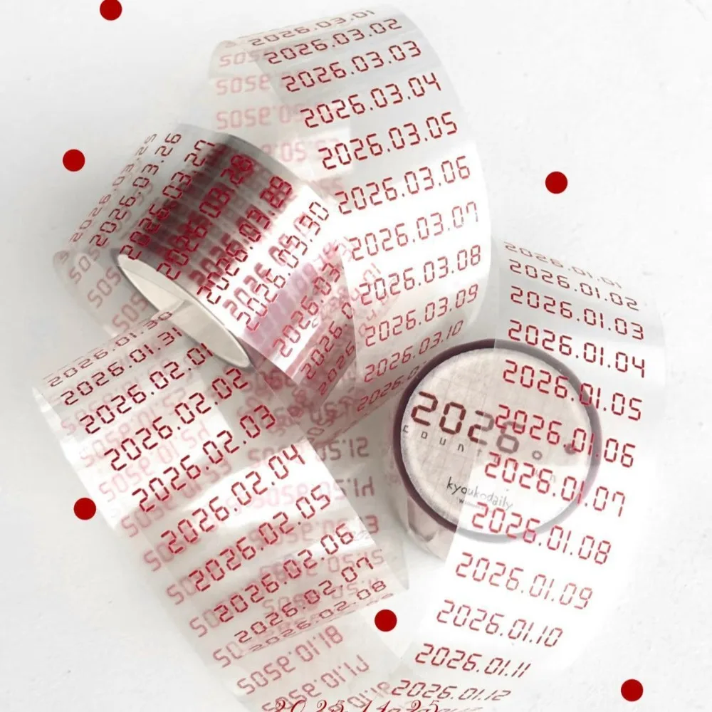 Enhanced Product Title:  
2026 Date Adhesive Washi Tape for Planners and Journals
