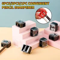 6PCS/3PCS/1PC Mini Convenient Pencil sharpener, compact and convenient, manual pencil sharpener for daily writing function 1