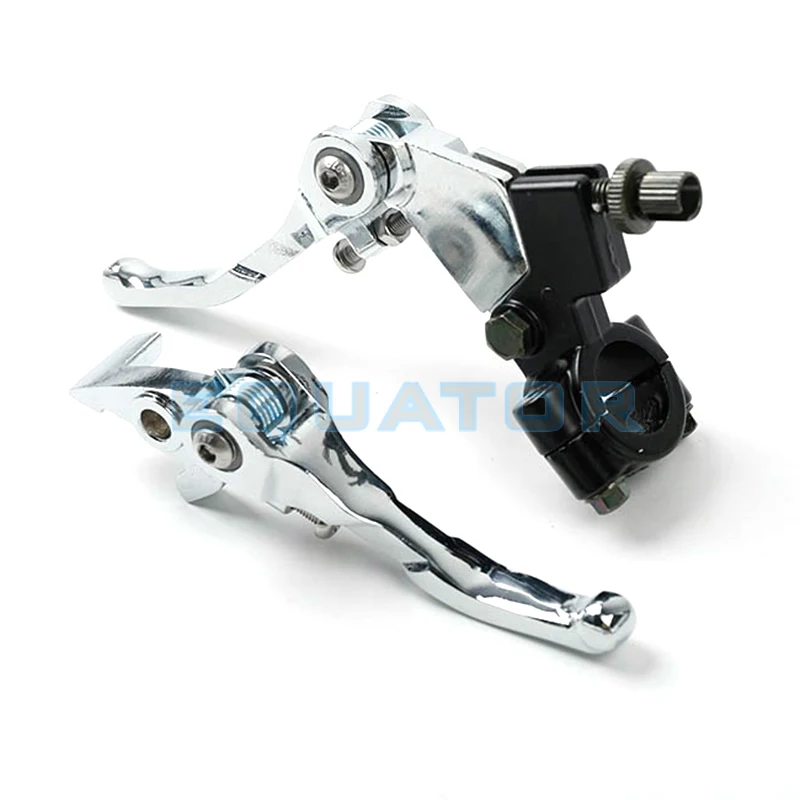 

Aluminum alloy 22mm Pit Dirt Bike Chrome Folding Clutch Brake Levers for 7/8" BAR ATOMIK DHZ ORION Motorcycle ATV Black