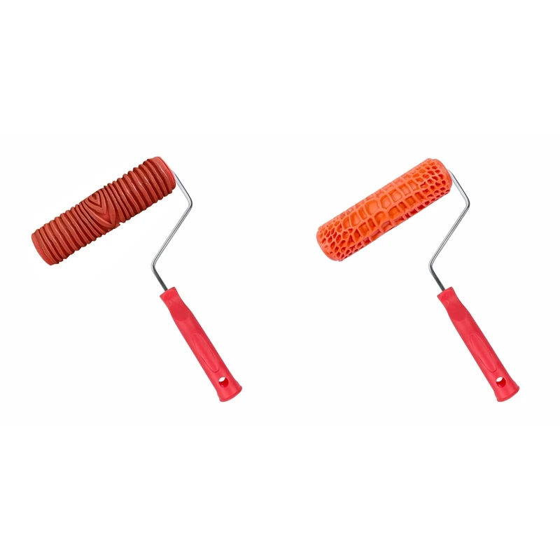 

Rubber Paint Roller DIY Paint Texture Pigment Printing Wall Painting Roller With Handle