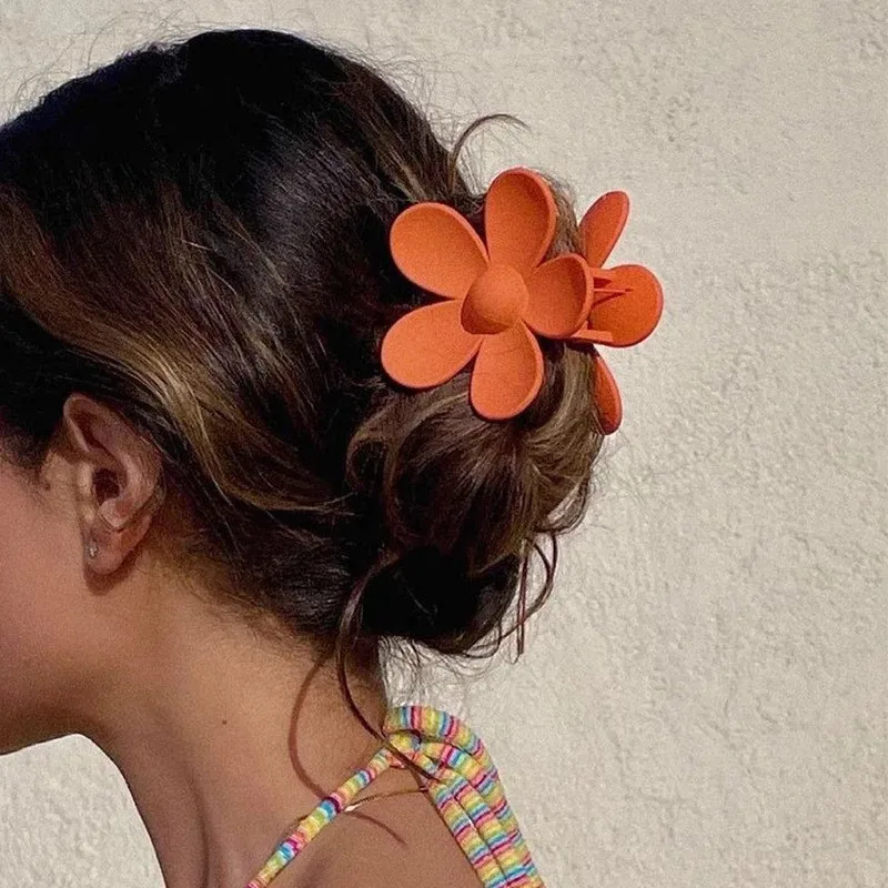 Hair Accessory Hair Clip Hair Headdress Korea Flower Shape Hair Claw Clip for Women Girls Barrette Crab Hair Claws Ponytail Hairpins Bath Barrette