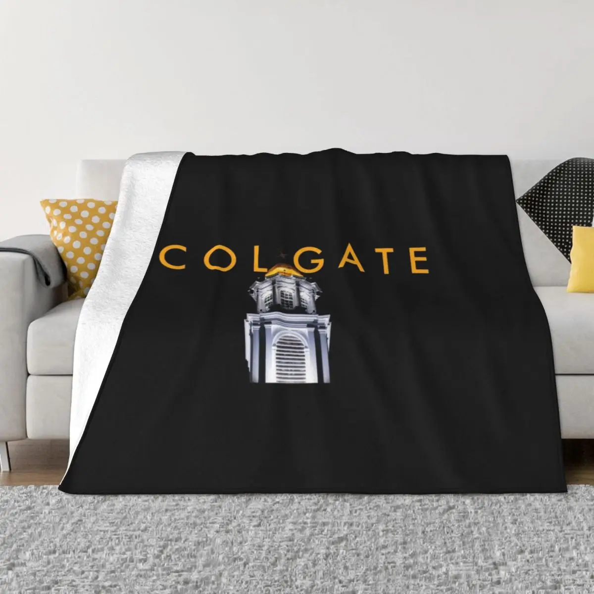 Colgate University Gold Throw Coperta Divani Heavy Soft Peluche Plaid Trapunta Coperte Vintage