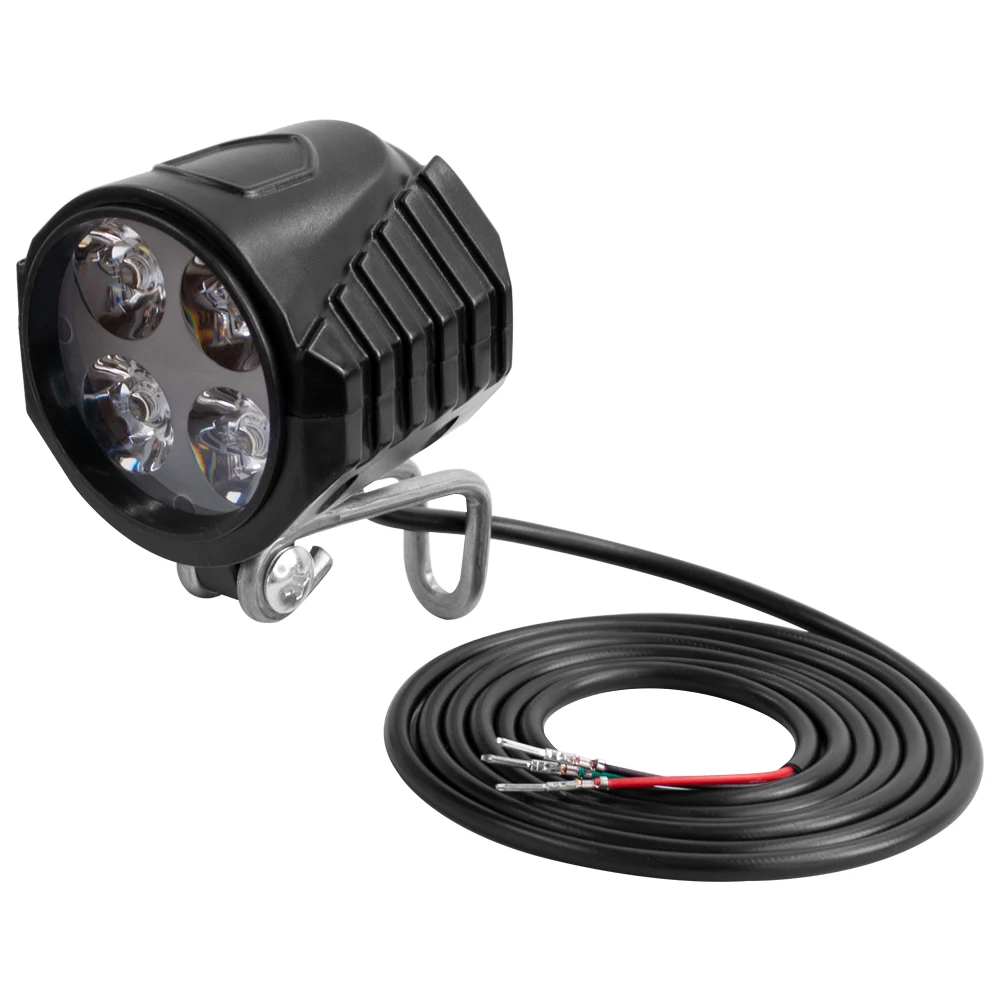 Acheter Feu avant de vélo électrique 12V 24V 36V 48V 60V 72V, phare étanche de haute qualité avec klaxon, phare de cyclisme
