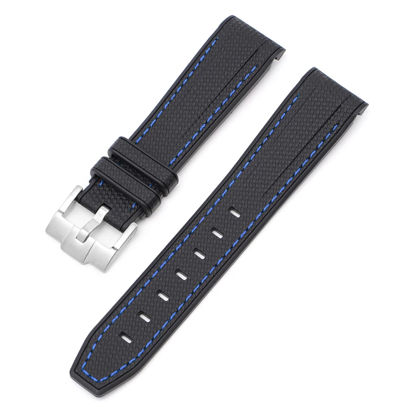 Premium 20mm Rubber Silicone Watch Band - Curved End Wrist Bracelet