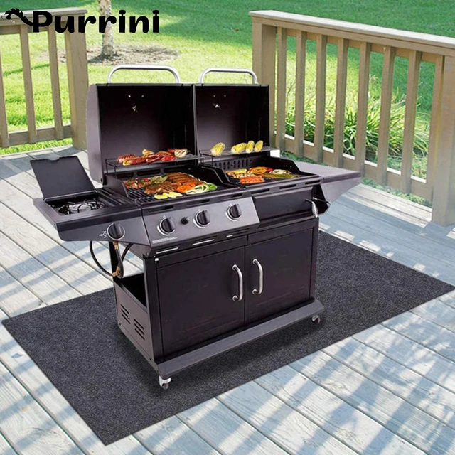 Tűzálló Bbq Szőnyeg Kandalló Brazier Szőnyegen Kültéri Gyep Terasz Grillező Szőnyegolaj -Védőszőnyeg Hőálló - Image 2