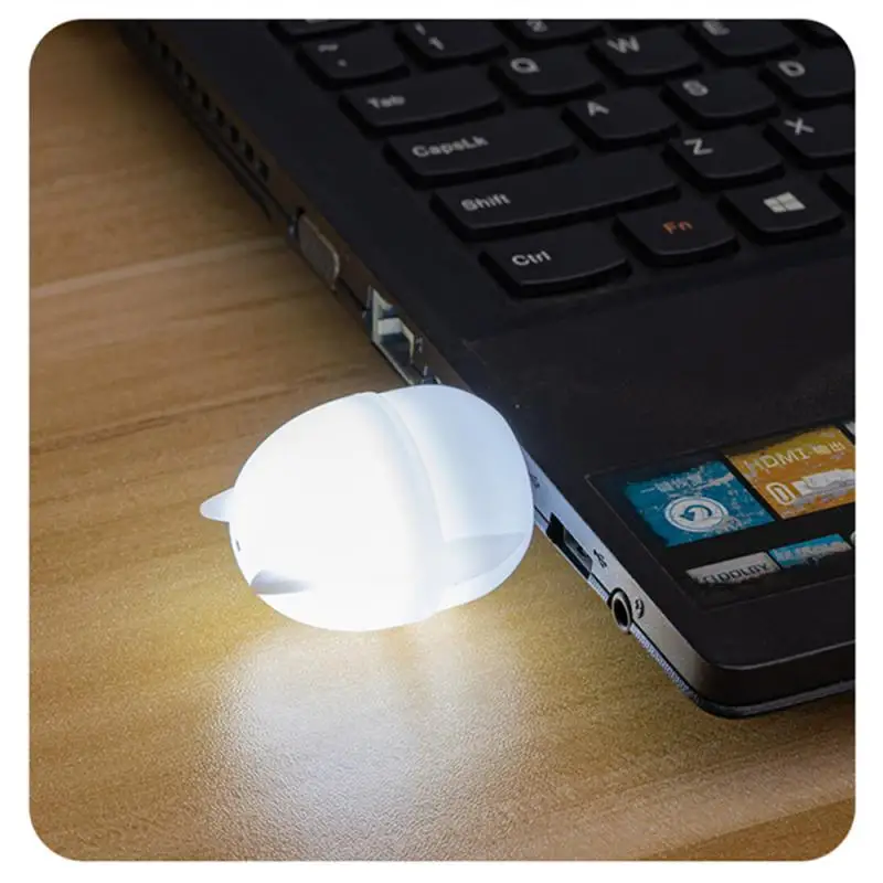 Nightlight No Switch-usb Port Plug Energy Saving Simple Operation Plug And Play Creative And Lovely Portable Lamp For Dormitory