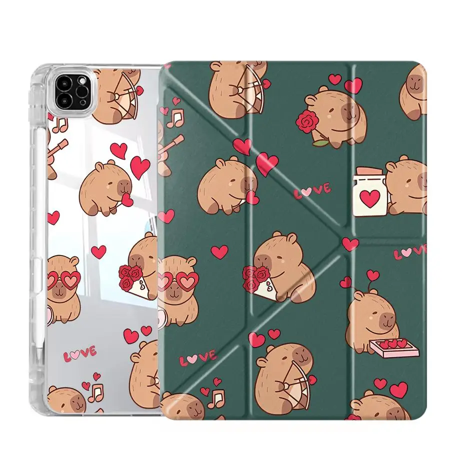 Capybara Love Y-Fold Tablet Holder Cover Case