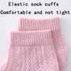 6 Pairs Children's Socks, Summer Thin Breathable Mesh Socks, Fashion Sports Socks For Spring Autumn, Students, Cotton Socks, 5