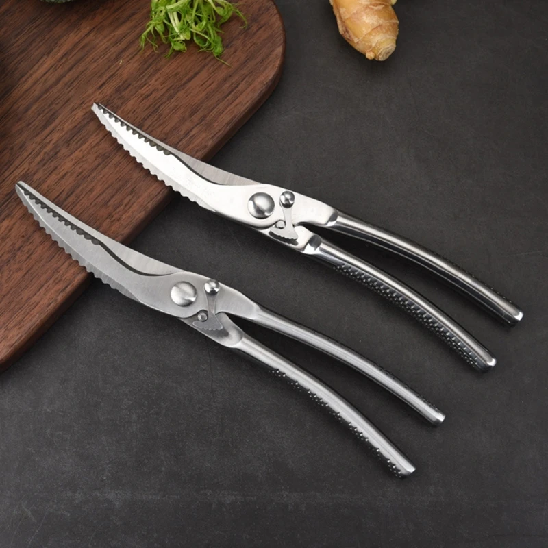 Kitchen Scissors Stainless Steel Knives Durable for Sharp Shear Cut Chicken Poul