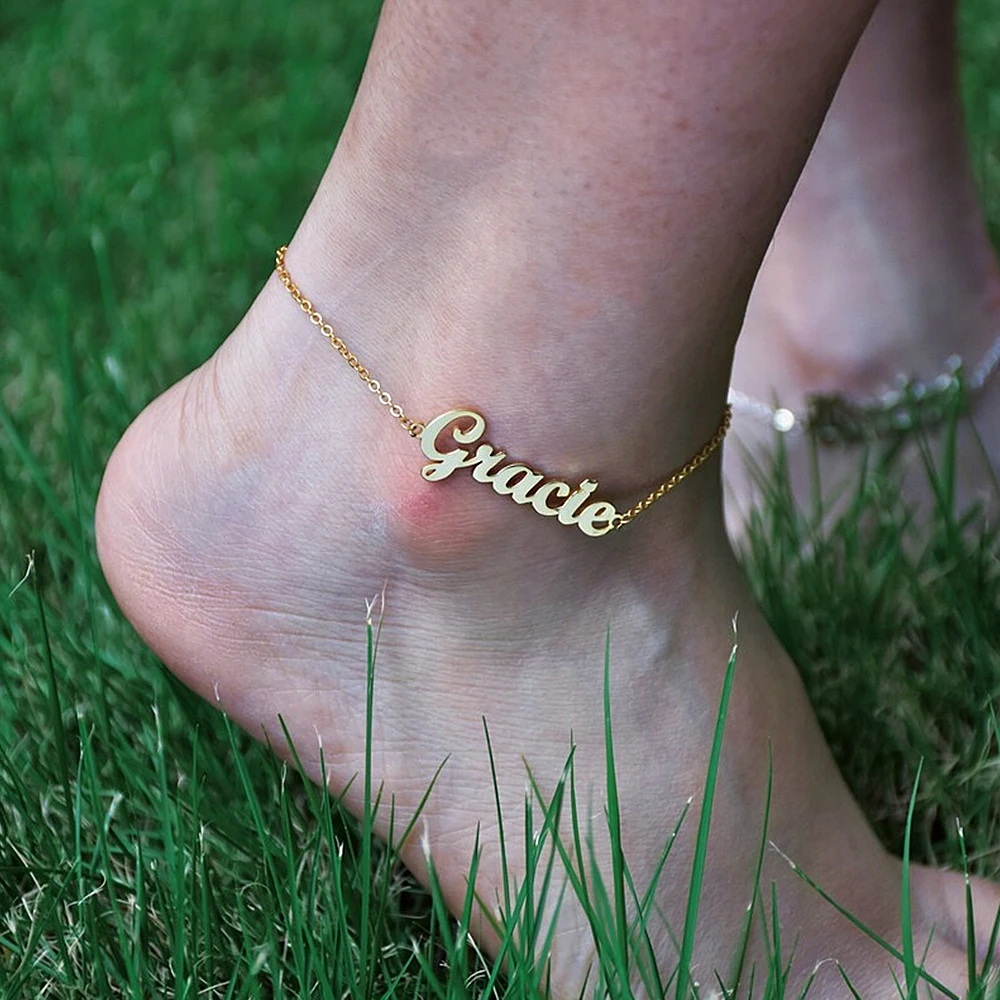 Name Anklet | Custom Name Anklet | Gold Anklet | Beach Jewelry, Gift for Her