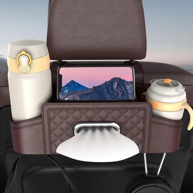 Car Rear Seat Organizer Car Backseat Tissue Holder Waterproof Odorless Stain Resistant Backseat Storage For Organizer
