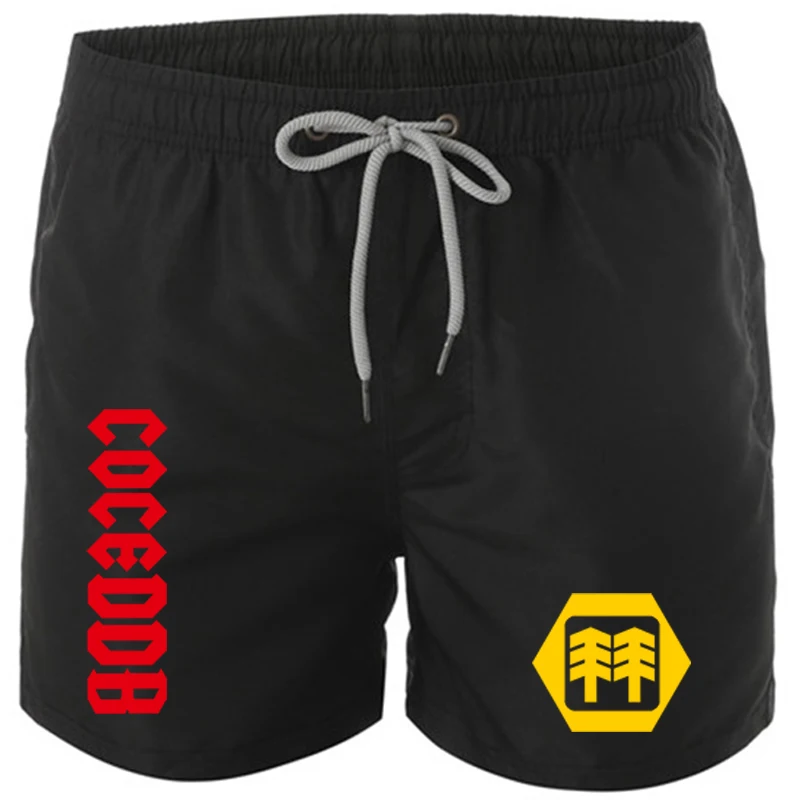

Summer Men Surfing Shorts Quick-Drying Double Layer Printed Logo Swimming Shorts Male Casual Breathable Beachwear Jogging Shorts