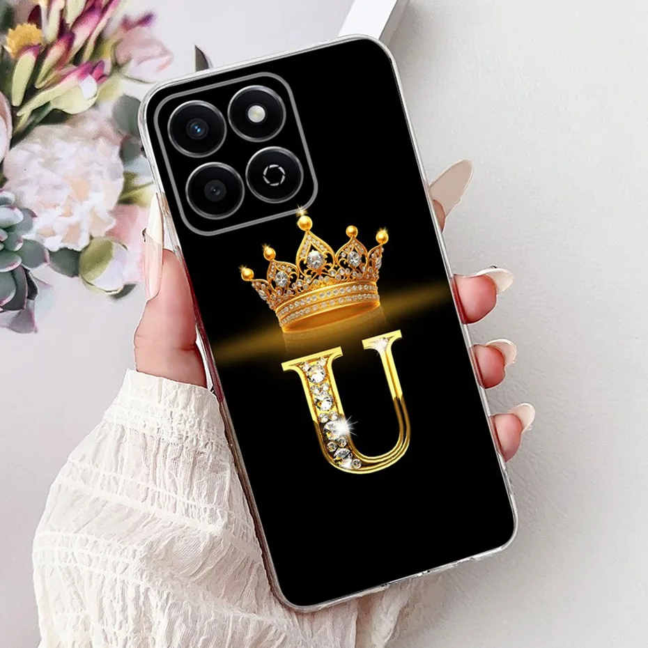 Fashion Letter Clear TPU Slim Soft Silicone Phone Case Bumper