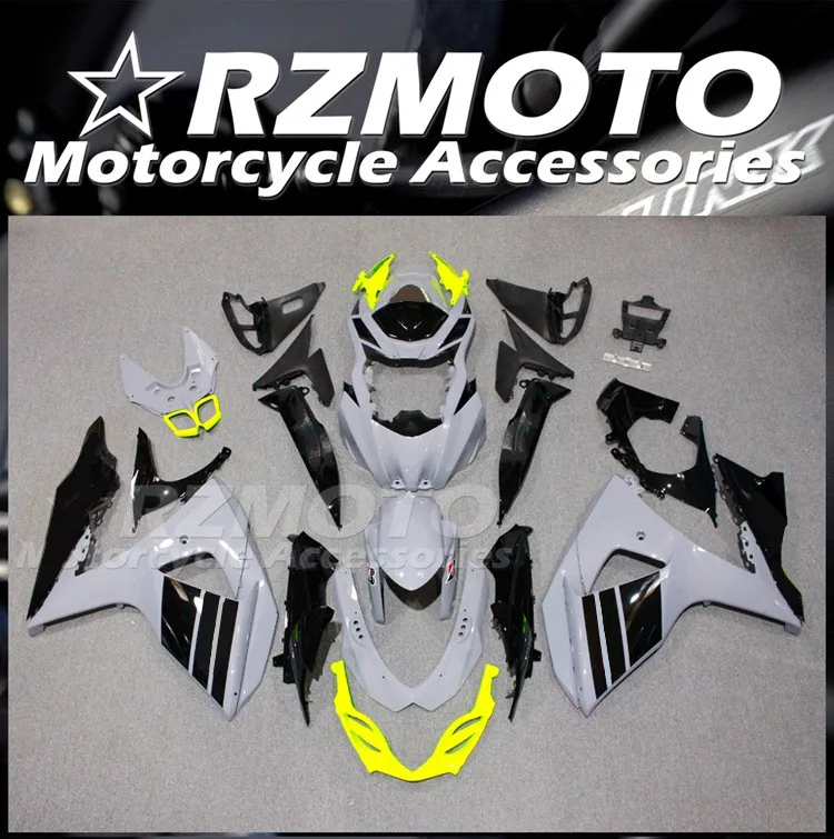 

Комплект обтекателей для мотоцикла из АБС-пластика, подходит для Suzuki 1000 K9 L1 2009 2010 2011 2012 2013 2014 2015 2016, комплект кузова серого и черного цвета