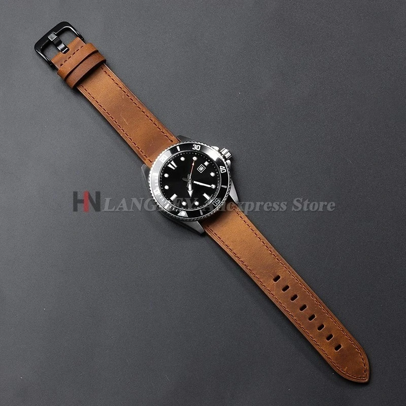 Luxurious Calfskin Leather Watchbands in Classic Colors - Premium Watch Strap Collection