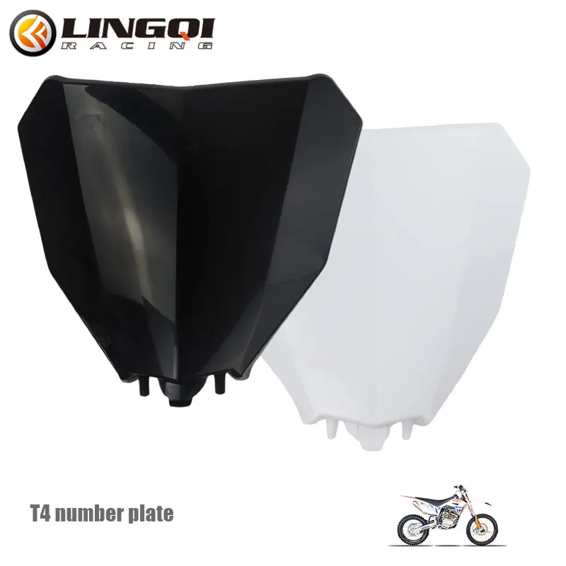 LINGQI Pit Dirt Bike Number Plate Fairing Front Plastic Motorcycle Holder Plates Name Panel motorcycle number plate fairing For Kayo T4 Parts Motocross Off Road