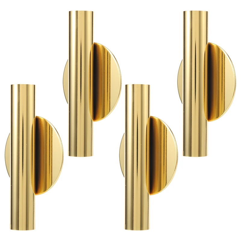 

4Pcs Wall-Mounted Flower Tube Wall Metal Vase Decoration Stand Dry Vase Stand For Displaying Flower Decoration