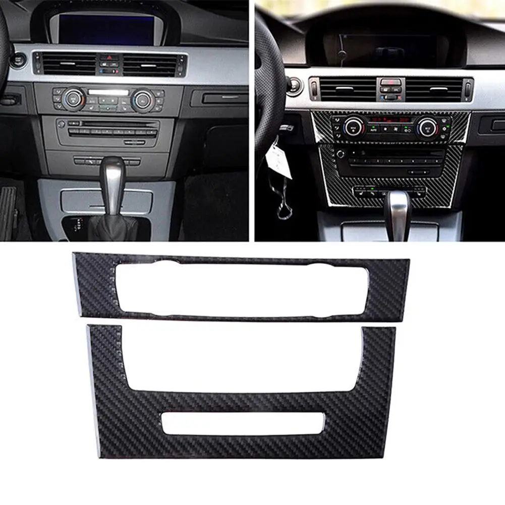 

Car CD Panel Cover Trim Carbon Fiber Pattern Interior Decoration Parts Compatible For E90 E92 2005-2012