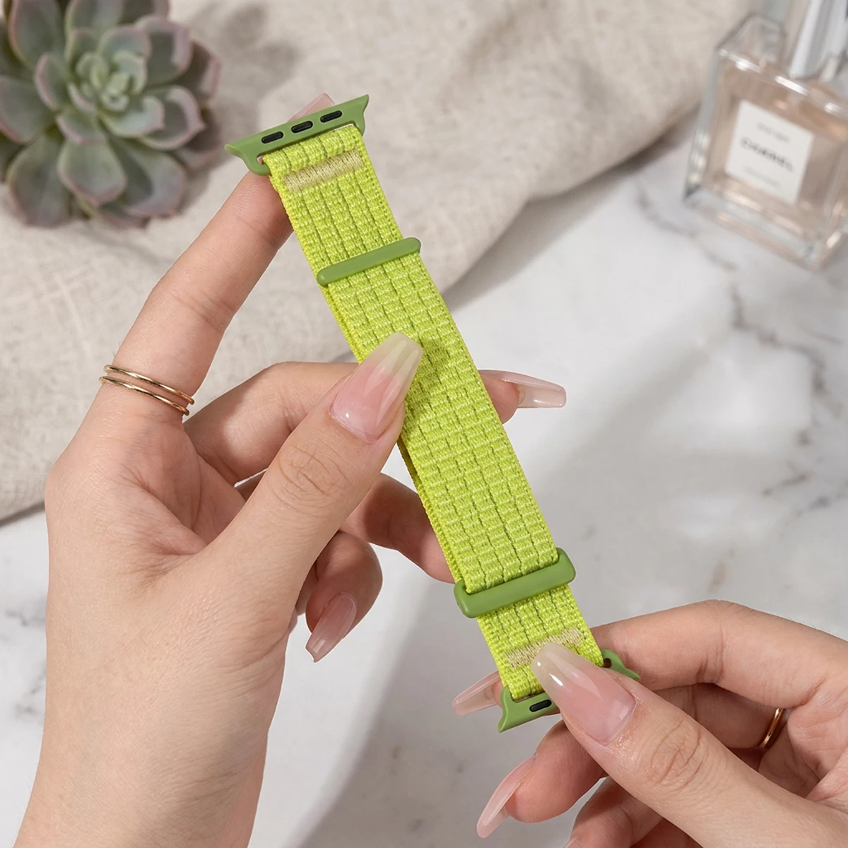 Durable Nylon Loop Strap for Smartwatch - Adjustable Band Bracelet, Various Sizes Available