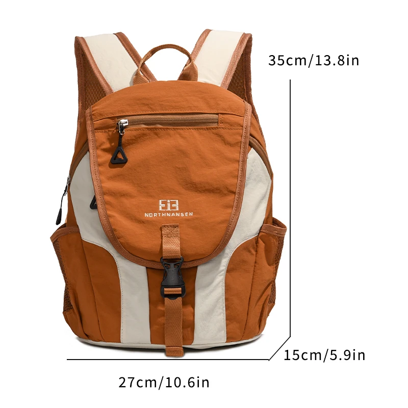 Outdoor hiking, lightweight, adjustable shoulder straps, large capacity, laptop backpack with zipper closure