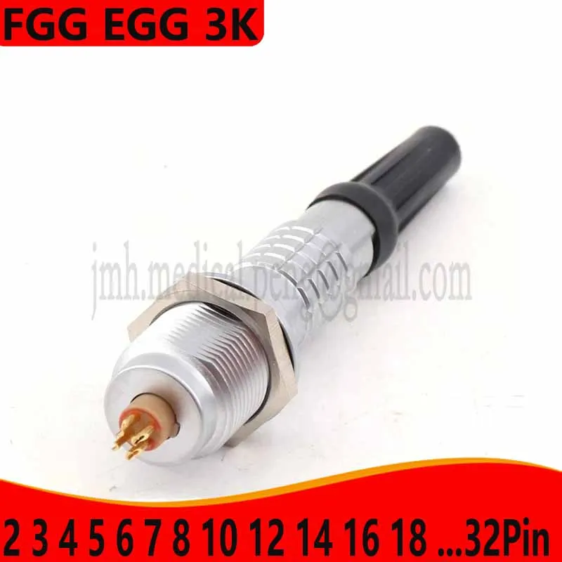 

FGG EGG 3K 2 3 4 5 6 7 8 10 12 Pin Waterproof IP68 Aviation Metal Push-Pull Self-Locking Male Plug And Female Socket Connector