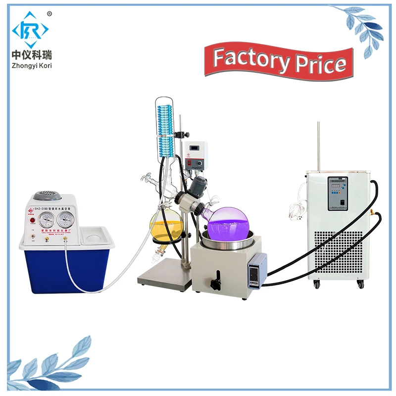 RE-501 Lab Solvent Distillation and Evaporation Process Systems Rotavap Rotary Evaporator Vacuum Rotovap Flasks Heating Bath