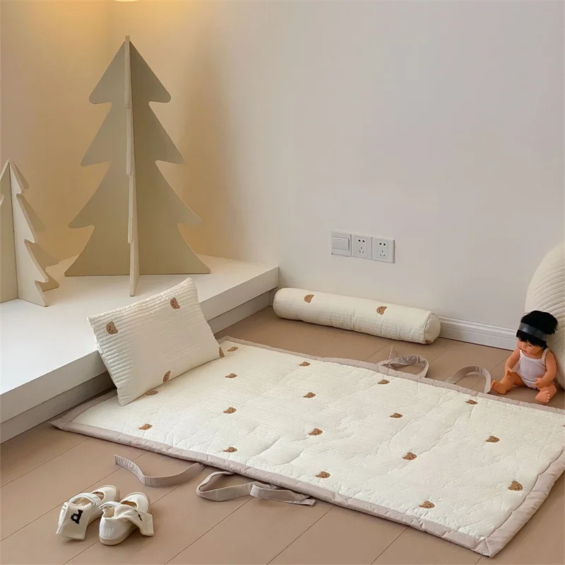 Soft Baby Floor Mattress,korea Style Kids Mattress, Roll Up Mat Mattress,cozy Playing Mat,easy To Take And Portable - Changing & Covers - AliExpress