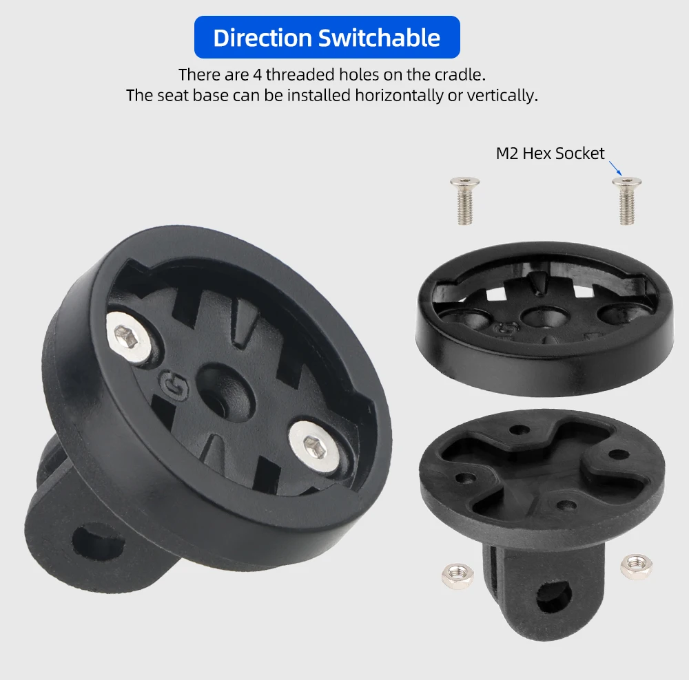Deemount Richtungsverstellbarer Adapter für Garmin Bryton Wahoo Computer, hinteres Radarlicht, passend für Magicshine Scheinwerfer-Sportkamera – Detail 15