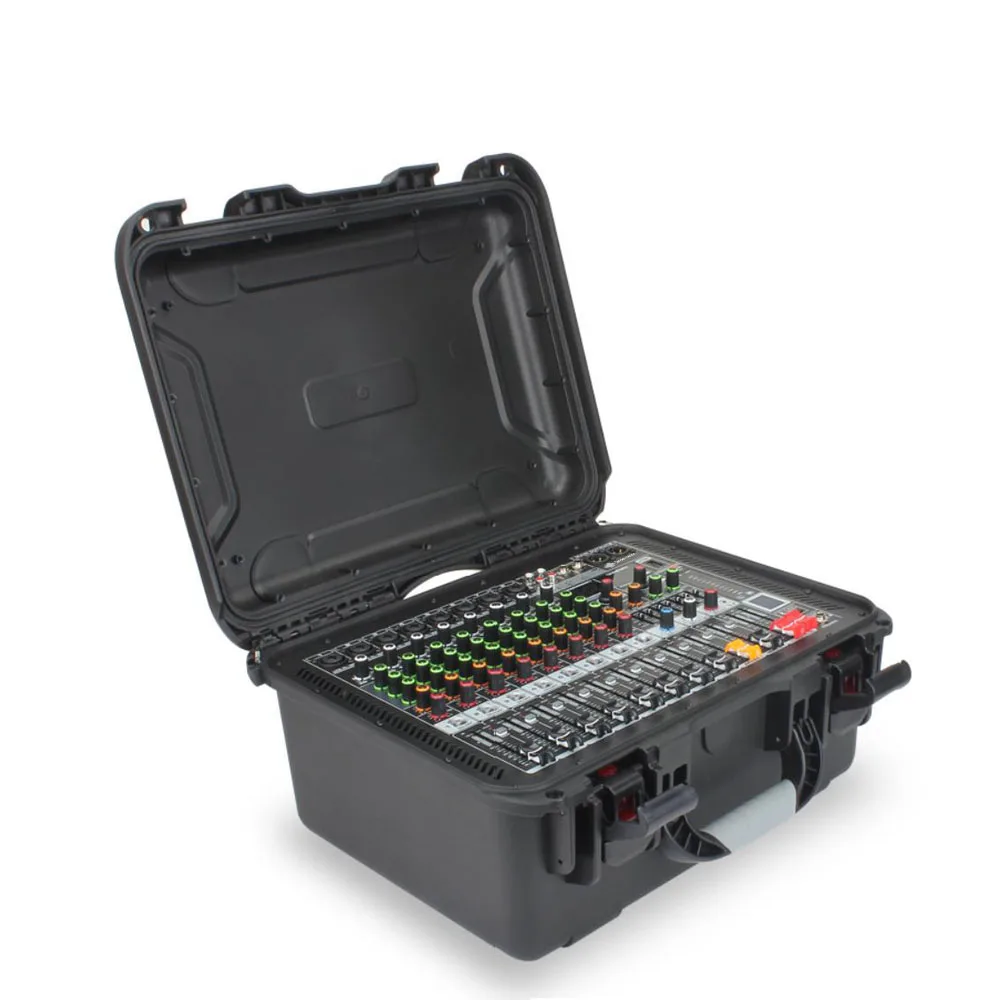 

GAX-HM80 professional dj flight mixer 8 channel hard mixer case with amplifier integrated high-power audio set for outdoor stage