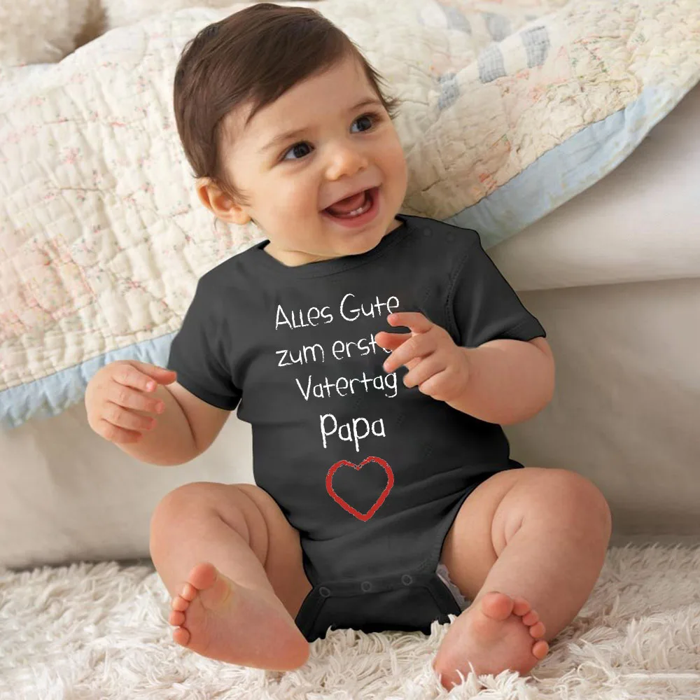 

Happy First Father's Day Print Baby Bosysuit Infant Romper Baby Cute Clothing Toddler Jumpsuit Boys Girls Father's Day Rompers