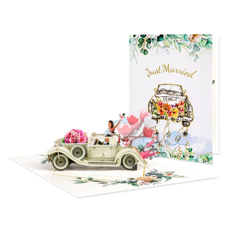 Greeting Cards Wedding Invitations Thank You Cards 3D Pop UP Love Card Wife Girlfriend Gift Valentine's Day Anniversary Wedding Invitation