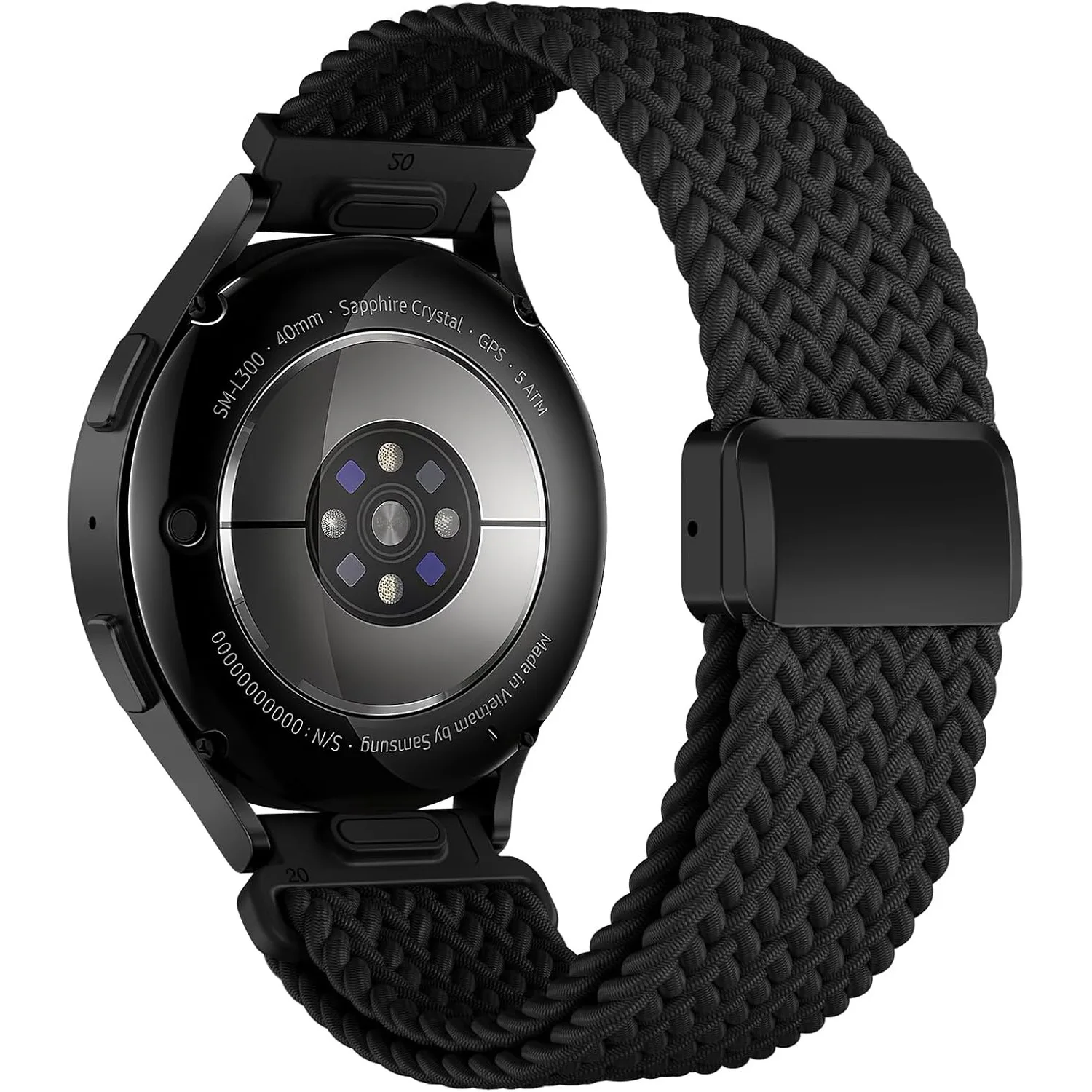 Magnetic Nylon Smartwatch Band, 22mm/20mm, Universal Fit