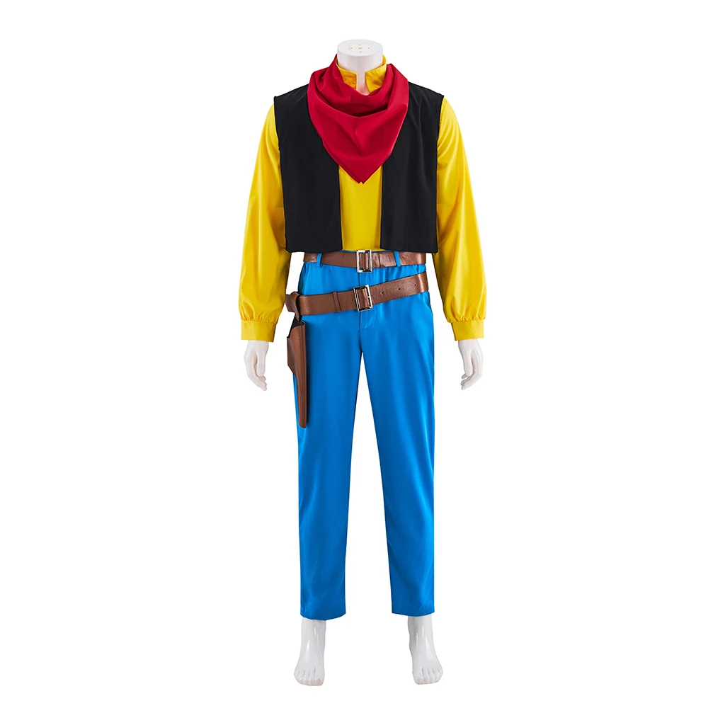 Lucky Luke Cowboy Cosplay Costume for Men (Unofficial)