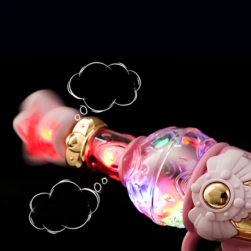 Girls Toy Gun Pink Magic Gun Electric Model Rotate with Sounds Light Cannot Shoot for Baby Kids Birthday Gifts 3