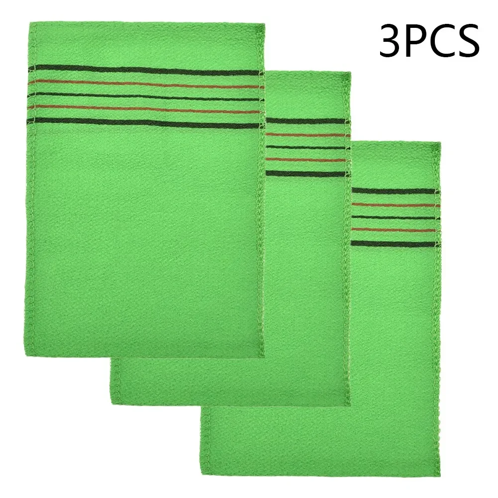 Korean Asian Exfoliating Bath Washcloth Body Scrub Shower Wash Cloths Dead Skin Clean Wash Towel Tool 3Pcs hand towel,bamboo hand towel