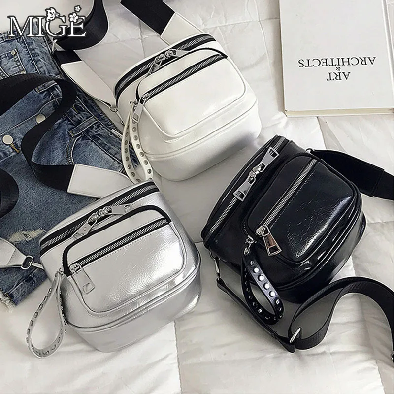 

Women Shoulder Bag Fashion Solid Color Casual Bucket Bag PU Waterproof Handbag Zipper Messenger Messenger Bags Sac Main Femme