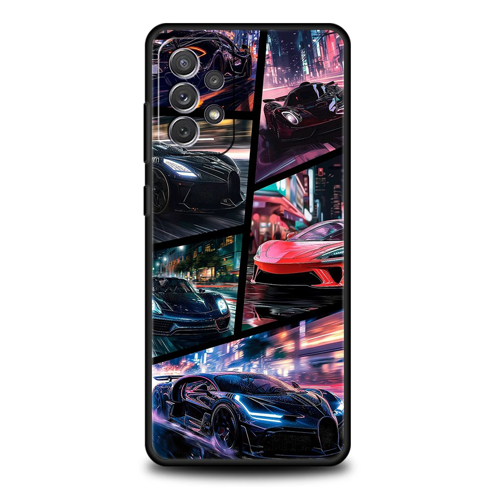 Drift Sports Car Design Silicone Phone Case