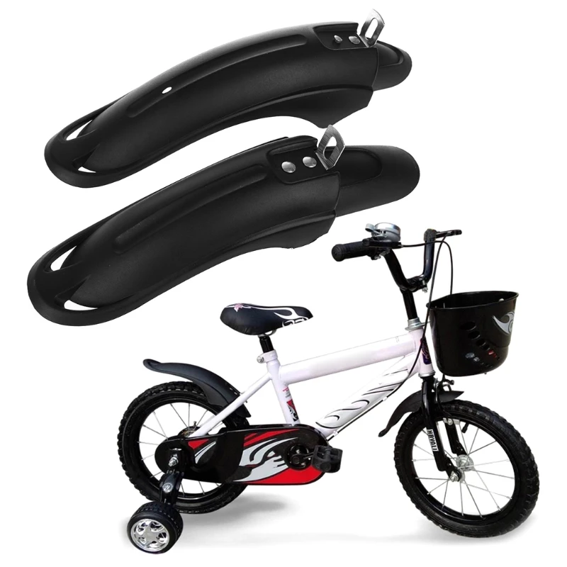 1 Pair Bicycle Fender Mudguard Front Rear Dustproof for 12/14inch Children Bike
