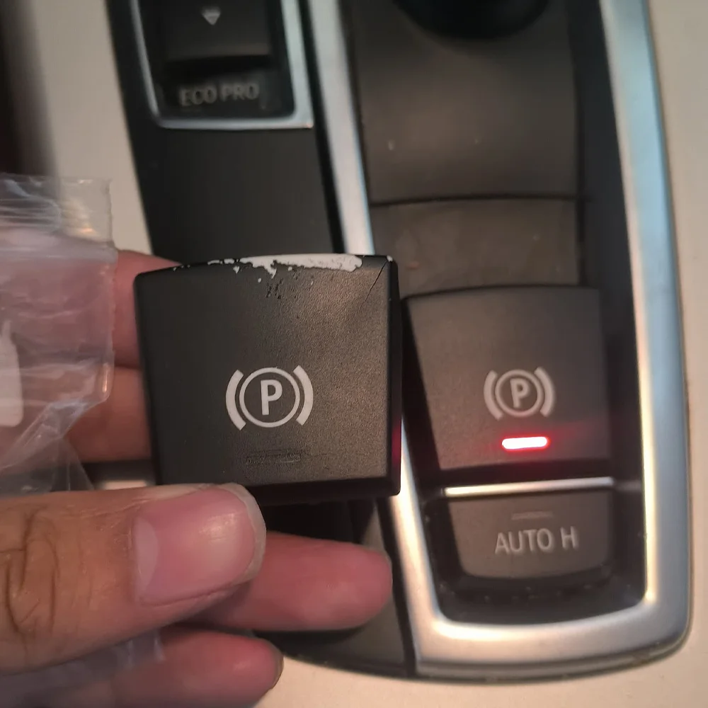 Electronic Parking Brake Switch Auto P Button handbrake switch cover handbrake button cover For BMW 5 7 X3 X4 X5 X6 M5 Series F01 F02 F10 F12 F15 F16 F25 F26