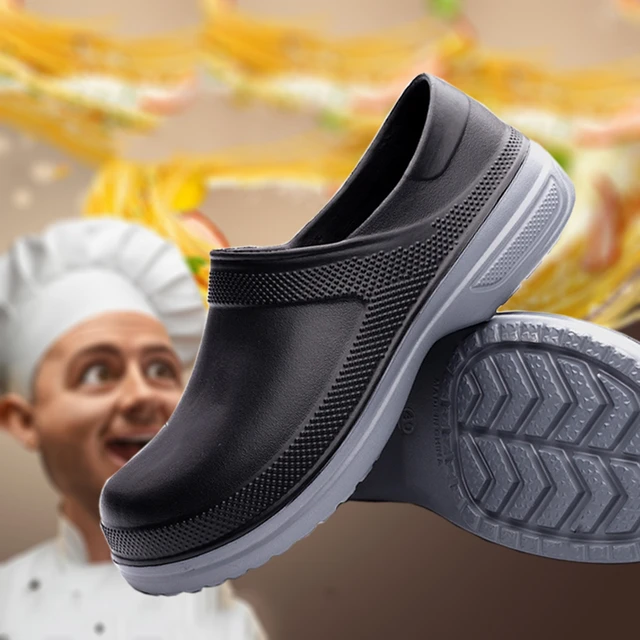 Men's Chef Clogs Waterproof Non-slip Oil-proof Wear-resistant