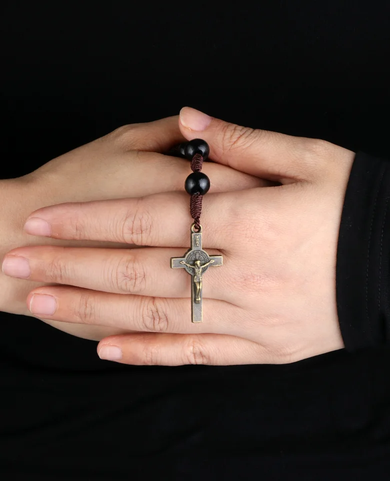 Perline di legno di Cristo Gesù 8 mm Rosario Perlina Croce Ciondolo Collana a catena in corda intrecciata Gioielli religiosi ortodossi in preghiera – acquista a prezzi convenienti sul marketplace