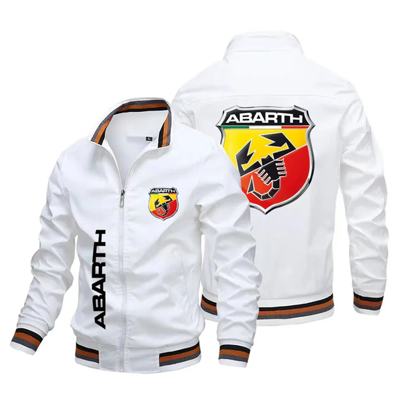 New Fashion Baseball Jacket Abarth Car Print Jacket Men Locomotive Jacket Ladies Oversize Bomber Pilot Jacket Thin S-5XL