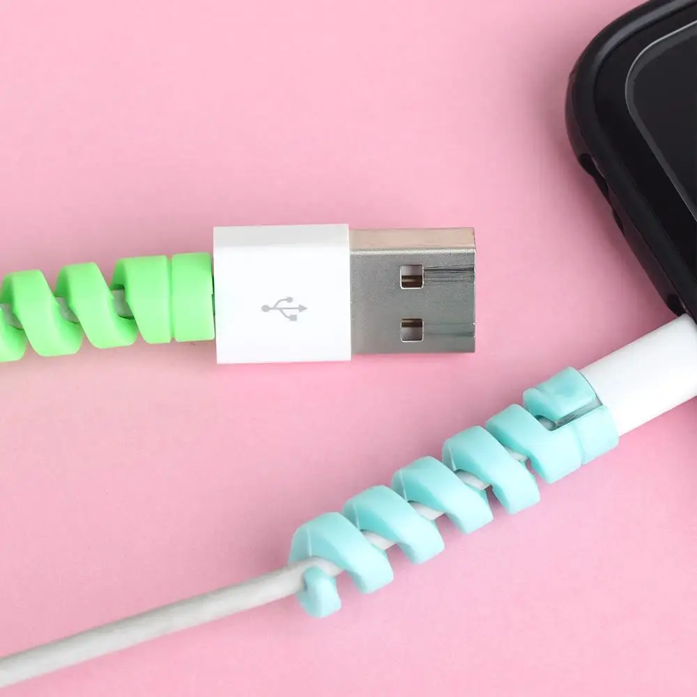 Papeleria Data Line Holder Winder Cable Protector Desk Set 10pcs Earphone Cable Organizer